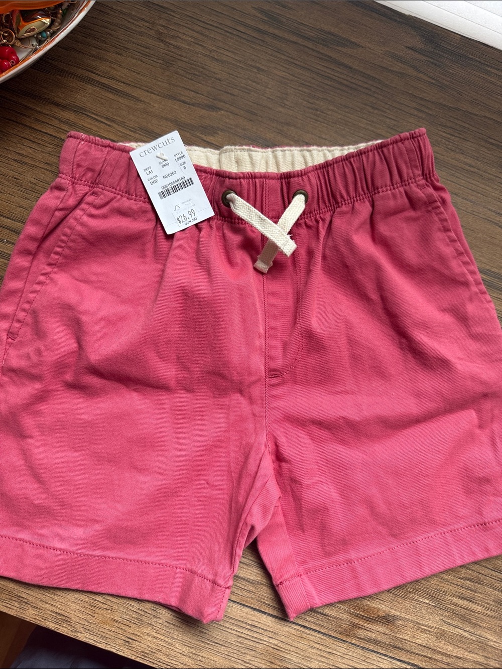 NWT Crewcuts Pink Drawstring Kids Shorts